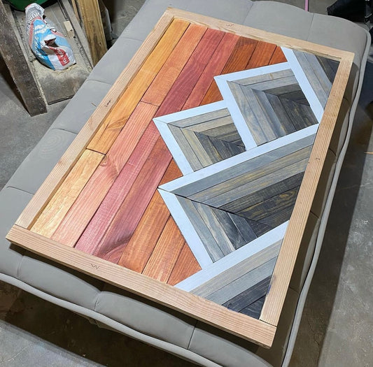 Custom Wood Mountainscape 4 ft. x 3 ft.