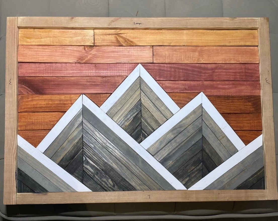 Custom Wood Mountainscape 4 ft. x 3 ft.