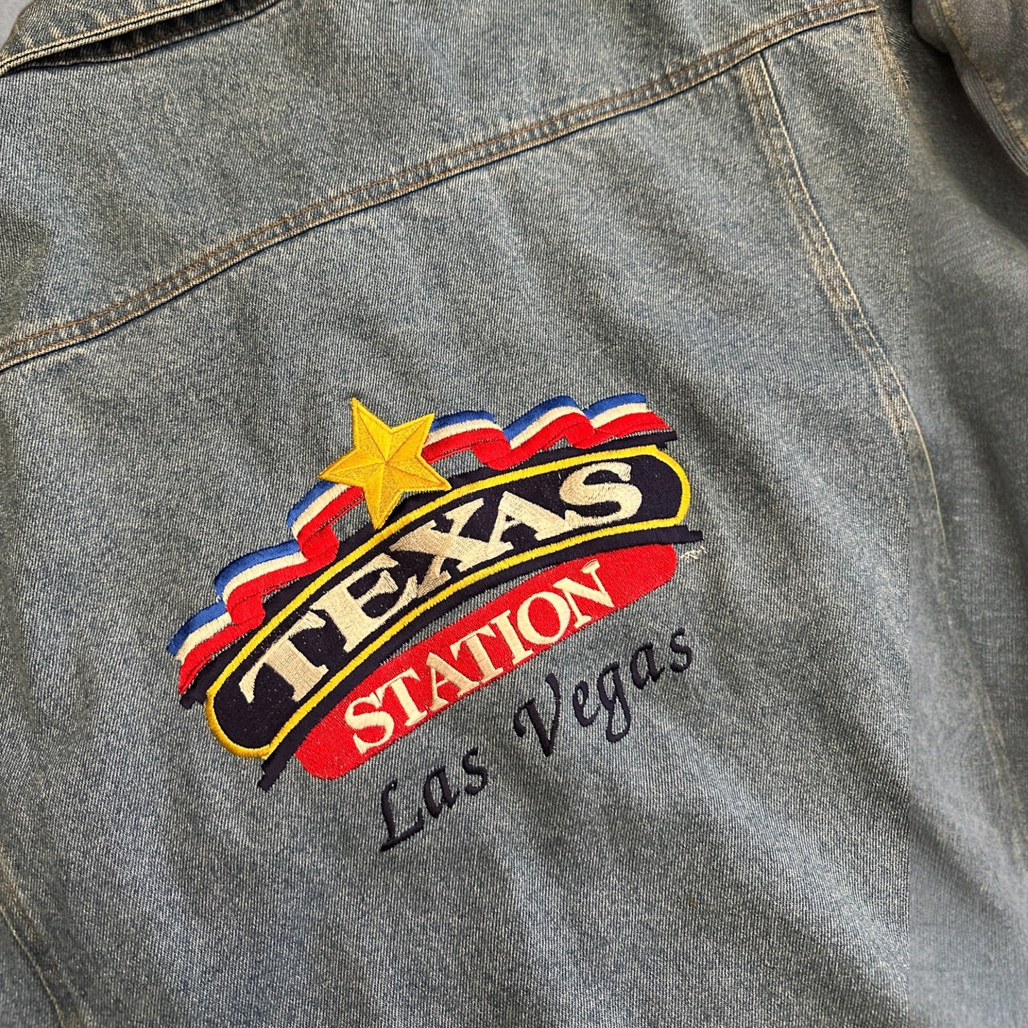 Vintage Texas Station Las Vegas Denim Trucker Jacket - XL