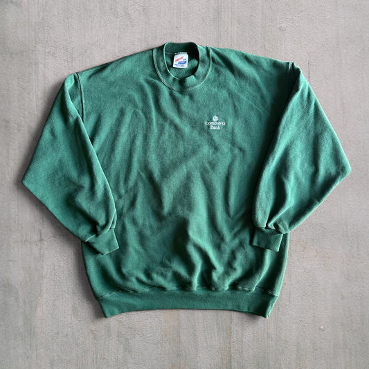 Vintage Commerce Bank Crewneck - L