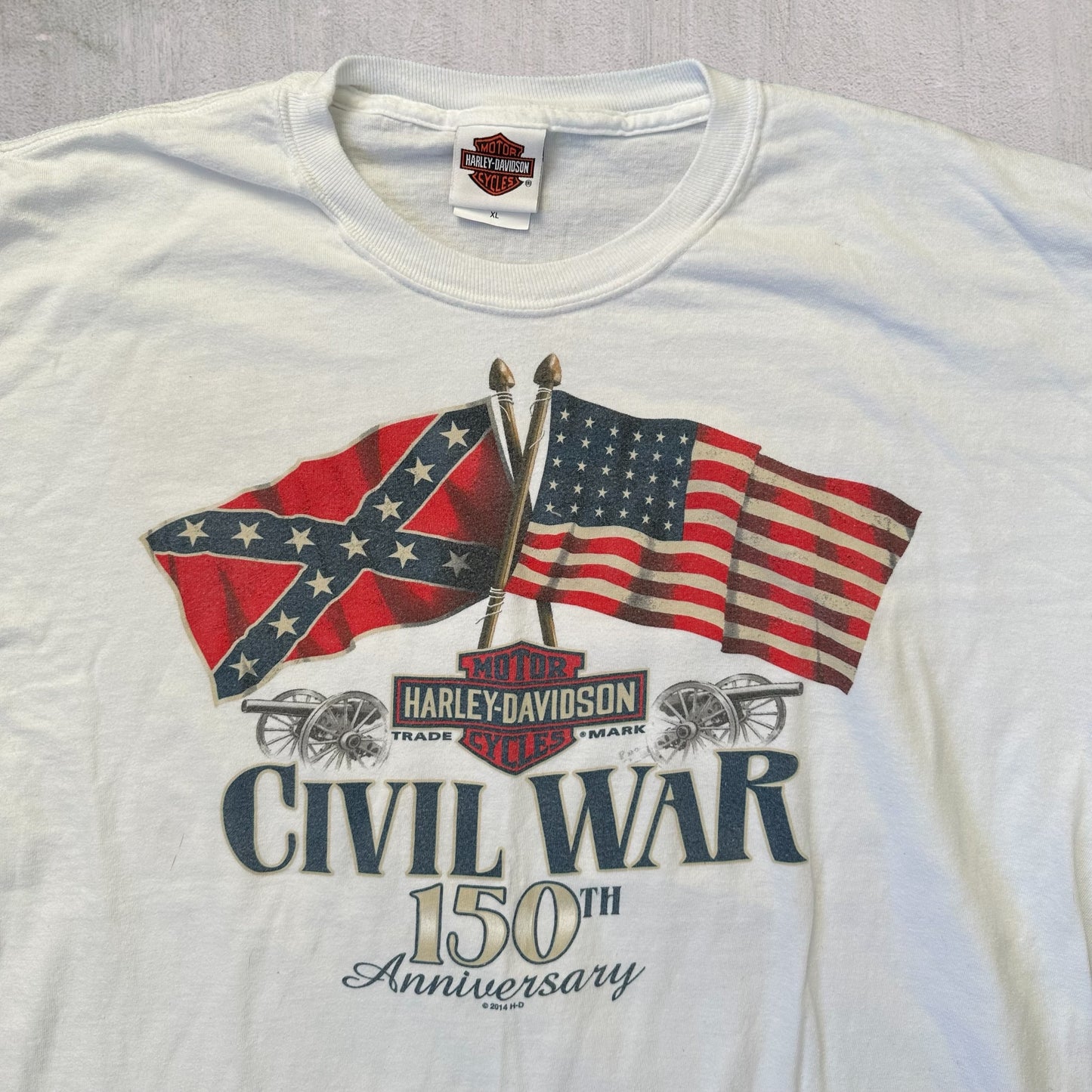 Vintage Civil War Harley Davidson Tee - XL
