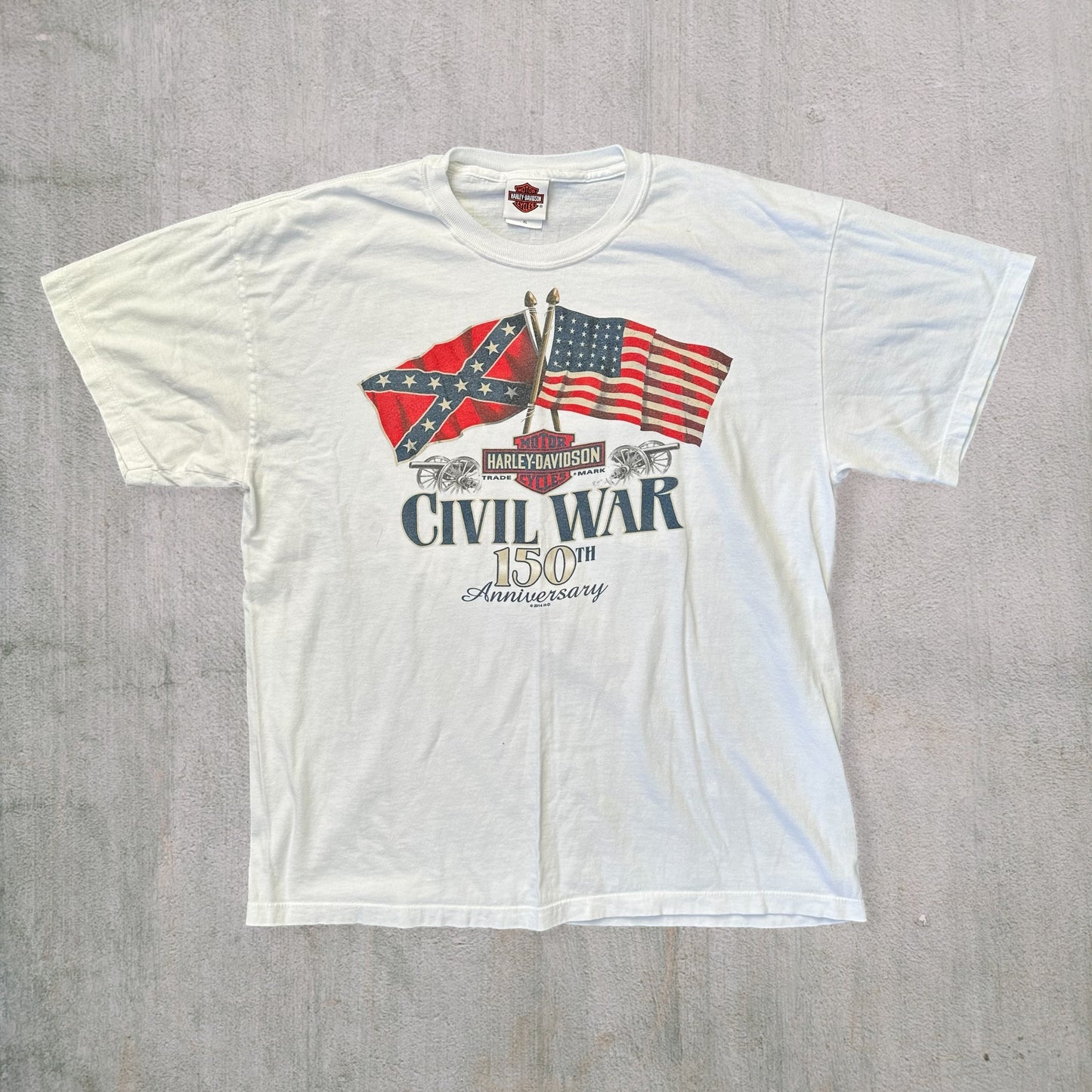 Vintage Civil War Harley Davidson Tee - XL