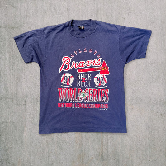 Vintage 1992 Atlanta Braves World Series Tee - L